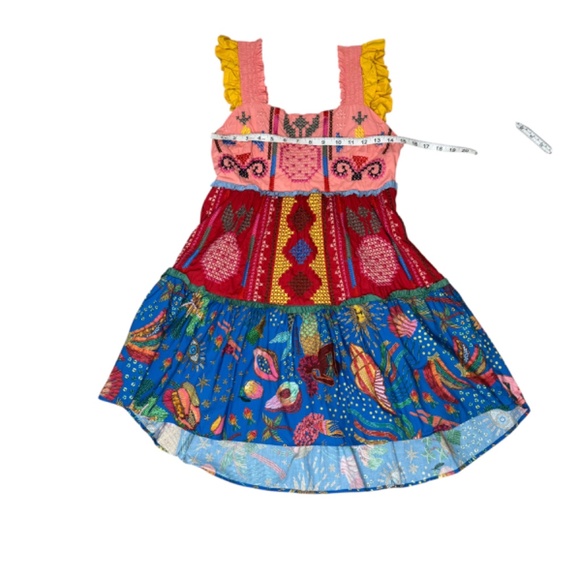FARM Rio Color Block Embroidered Mini Dress Size Small - Picture 5 of 6